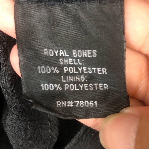 Royal Bones By Tripp Black Flocked Skull Dress - Picture 8 of 14